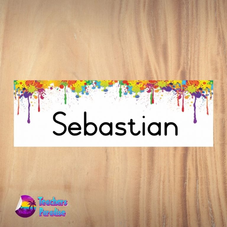 Colour Splash Name Plate Design 1