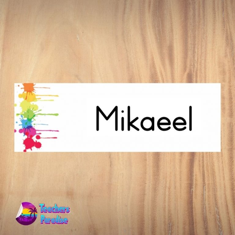 Colour Splash Name Plate Design 5