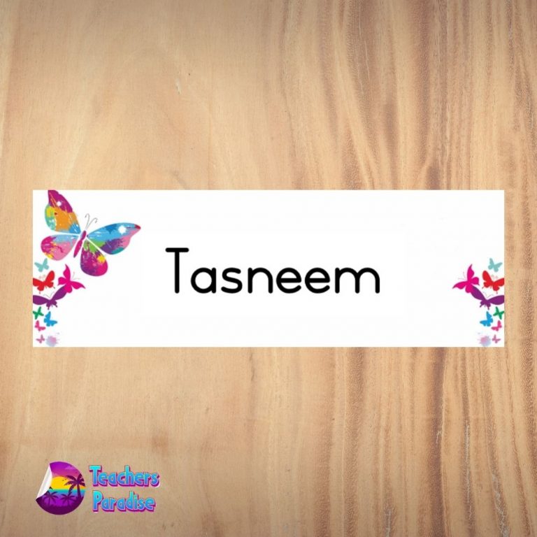 Butterfly Name Plate Design 4