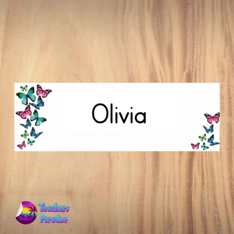 Butterfly Name Plate Design 6