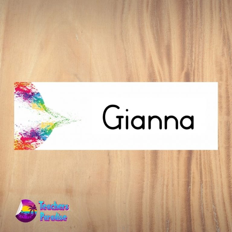 Colour Splash Name Plate Design 6