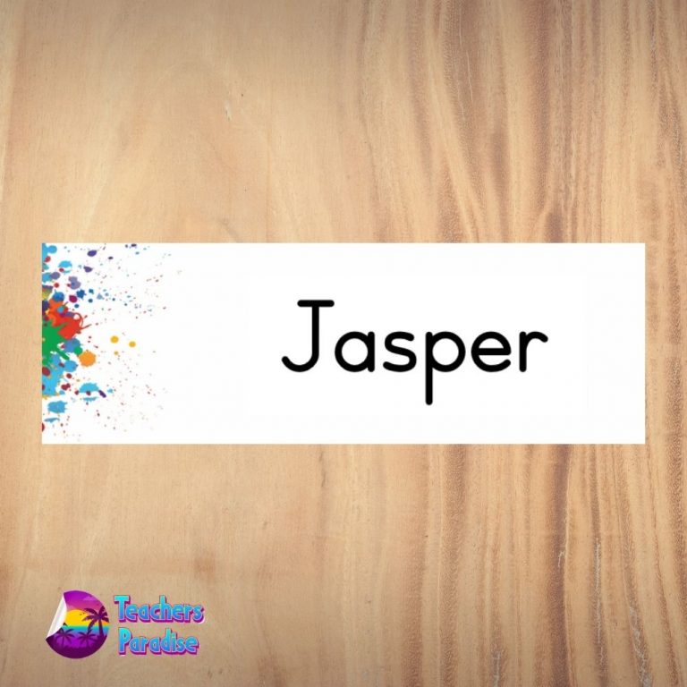 Colour Splash Name Plate Design 3