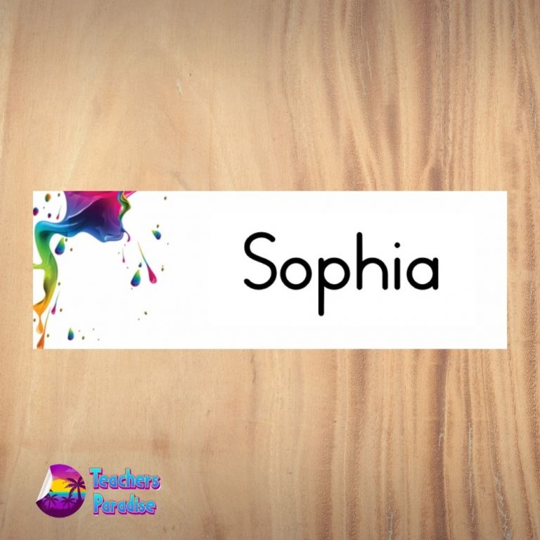 Colour Splash Name Plate Design 2