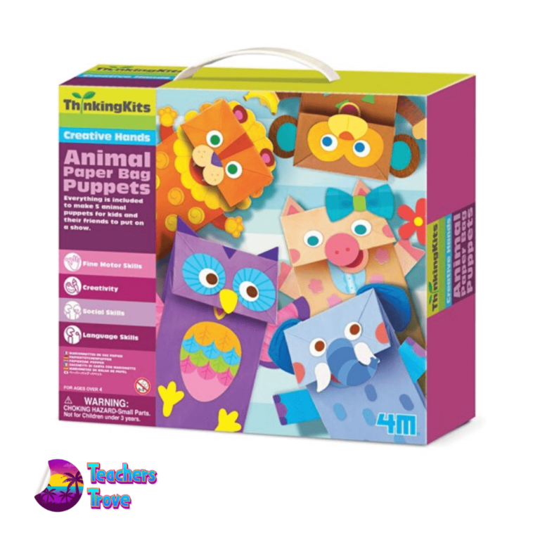 Animal paper bag puppets