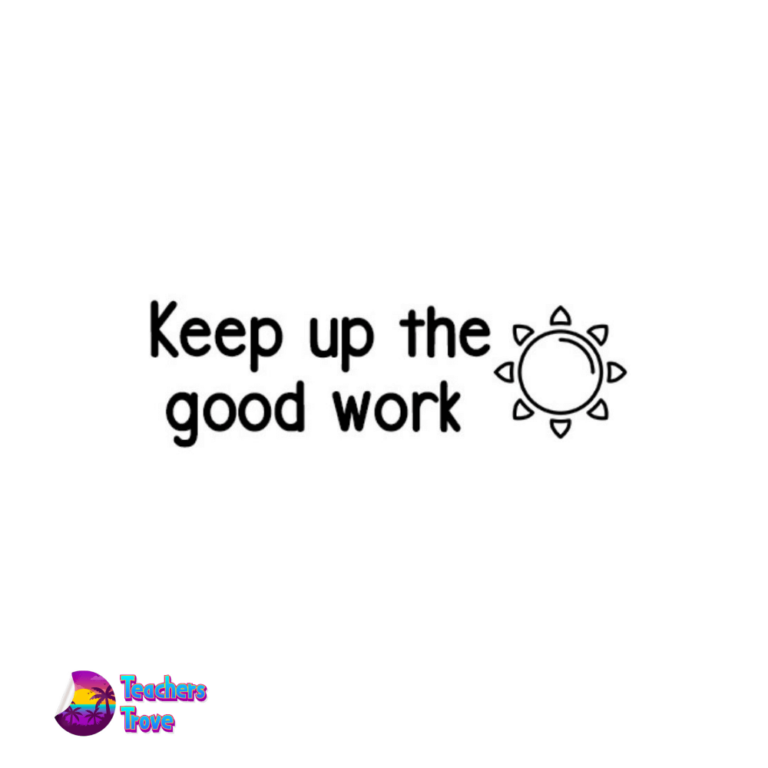 Keep up the good work stamp