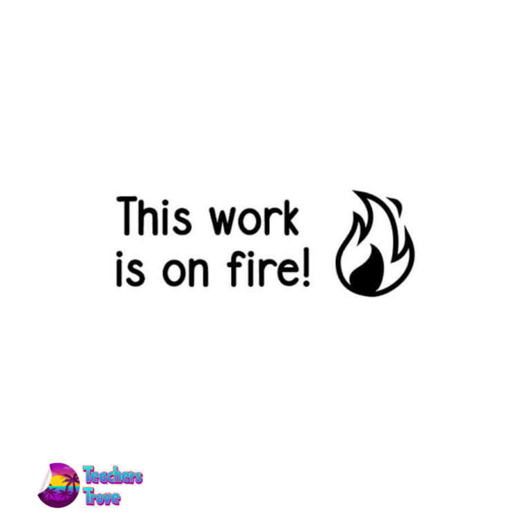 This work is on fire stamp