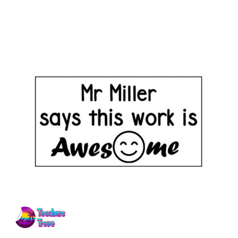 This Work is Awesome - Semi-Customizable Stamp