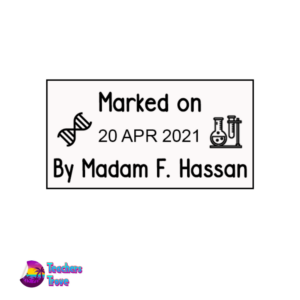 Dater stamp - Marked on ... By ...