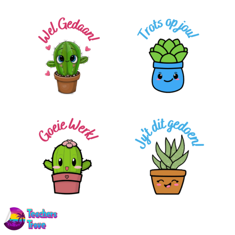 Large Succulent Afrikaans Sticker Pack