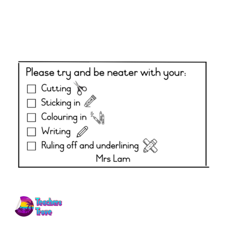 Please try and be neater with your... stamp