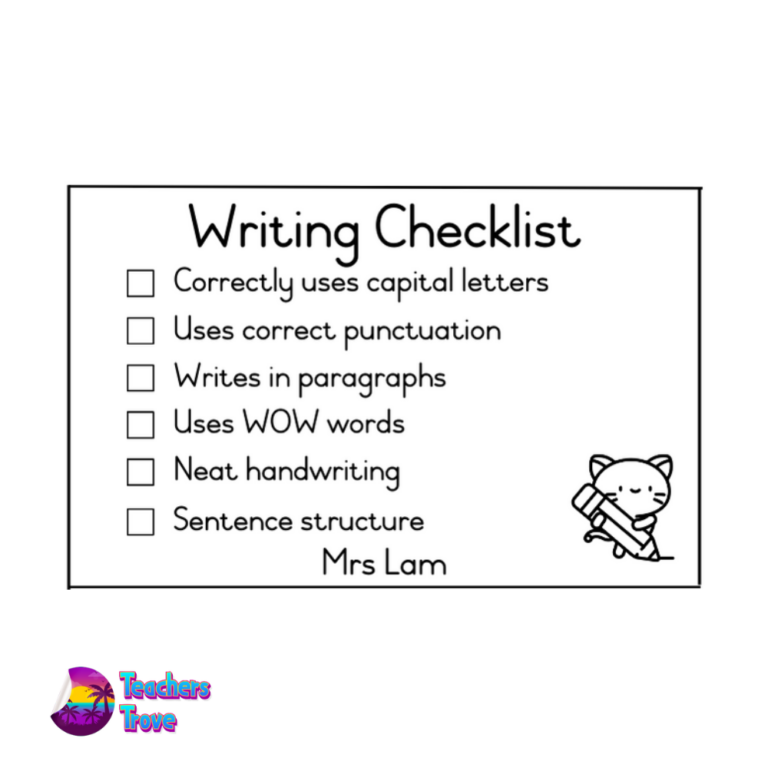 Second image of Writing checklist stamp