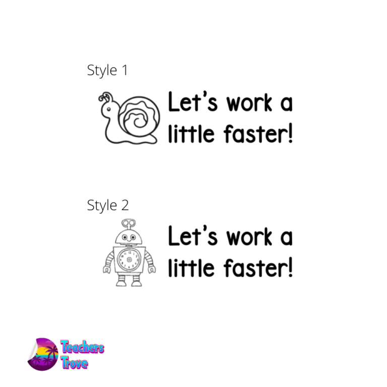 Let's work a little faster stamp