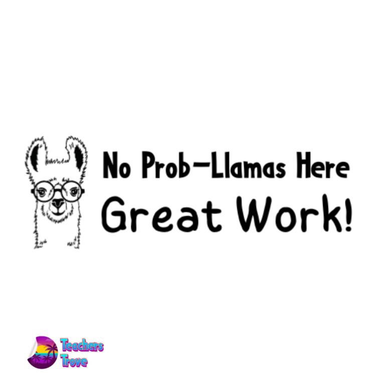 No Prob-Llamas Here Great work stamp
