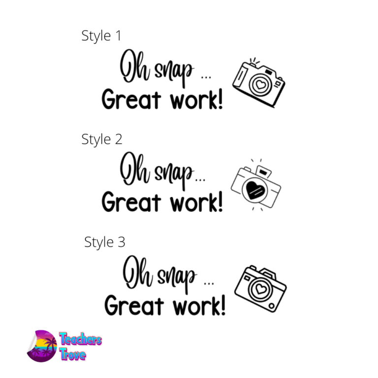 Oh Snap, Great Work Stamp - Camera