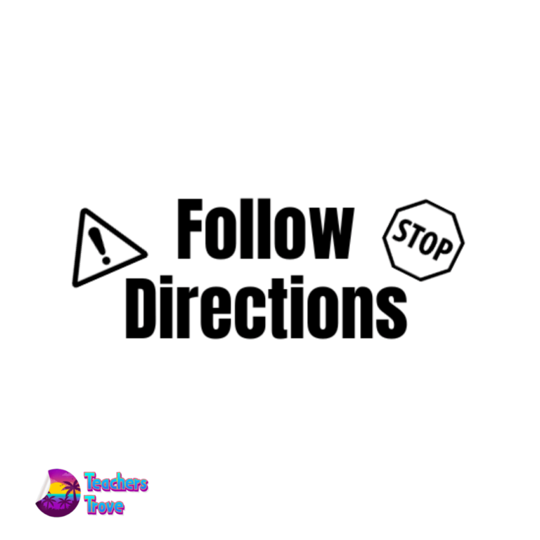 Follow Directions Stamp