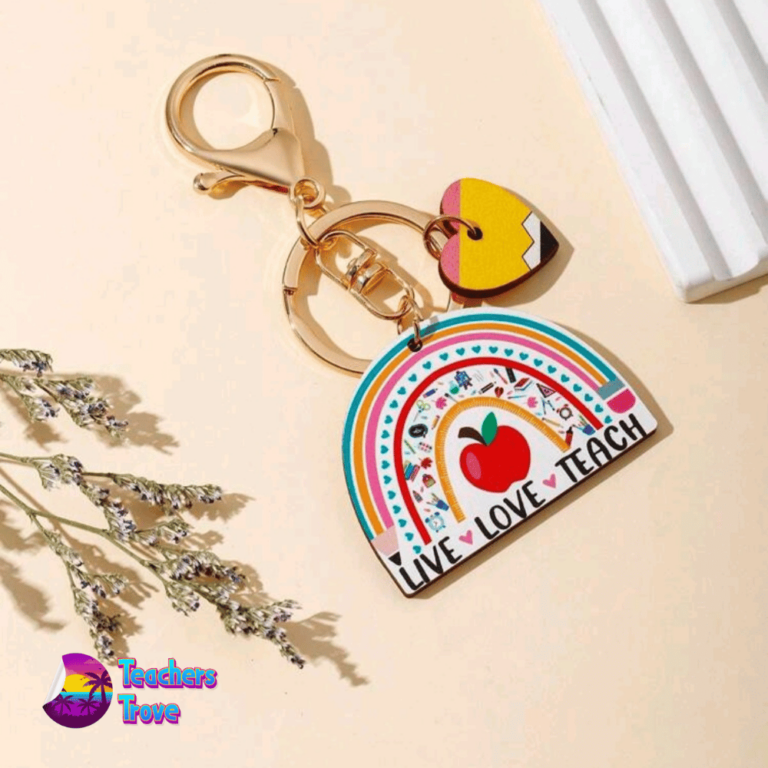 Second image of Live, Love, Teach Keyring