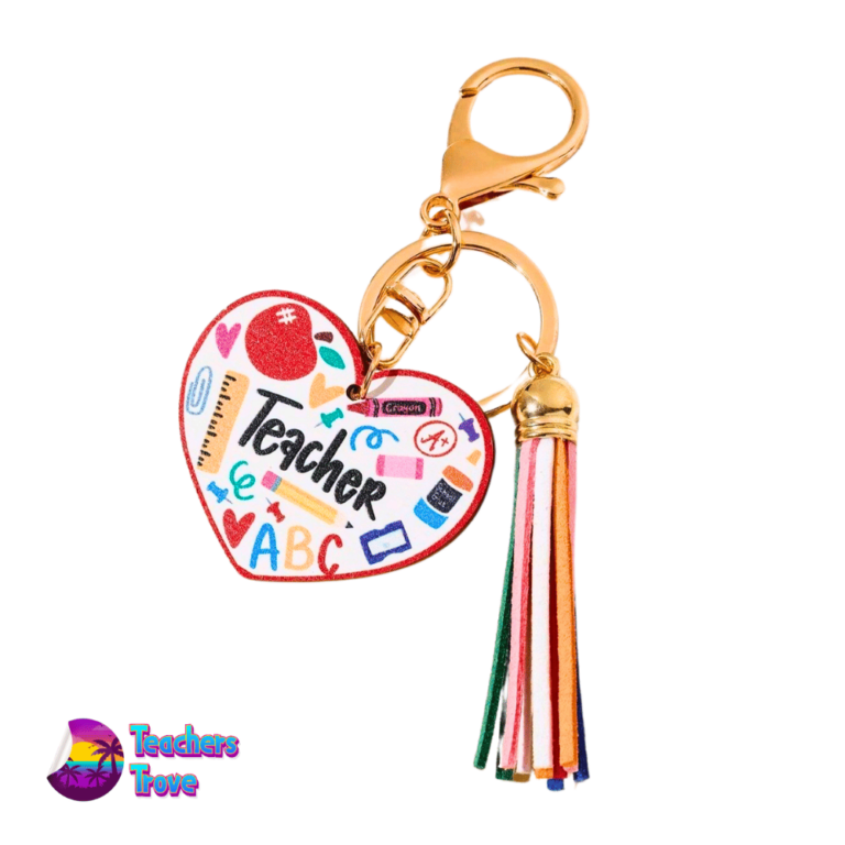 Heart Tassel Teacher Keyring