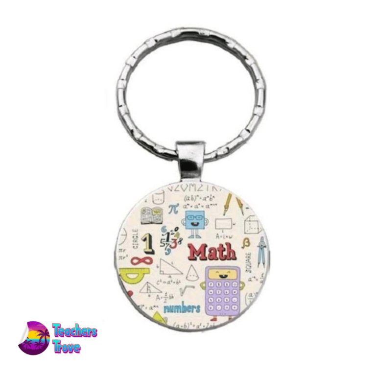 Math Teacher Bubble Keyring