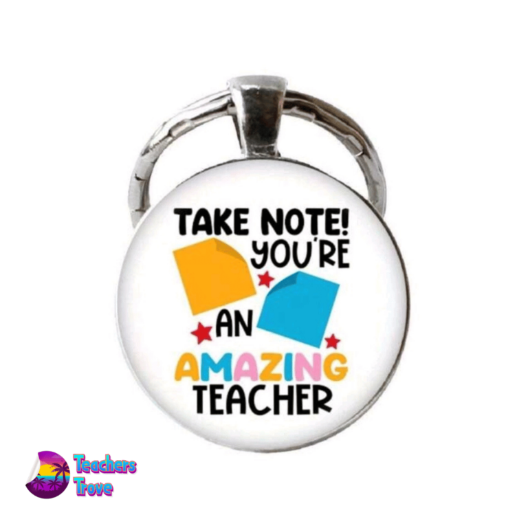 Second image of “Take Note! You're An Amazing Teacher” Keyring