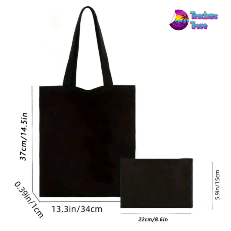 Second image of Teachers Change The World Tote Bag and Pencil Case Set - Black