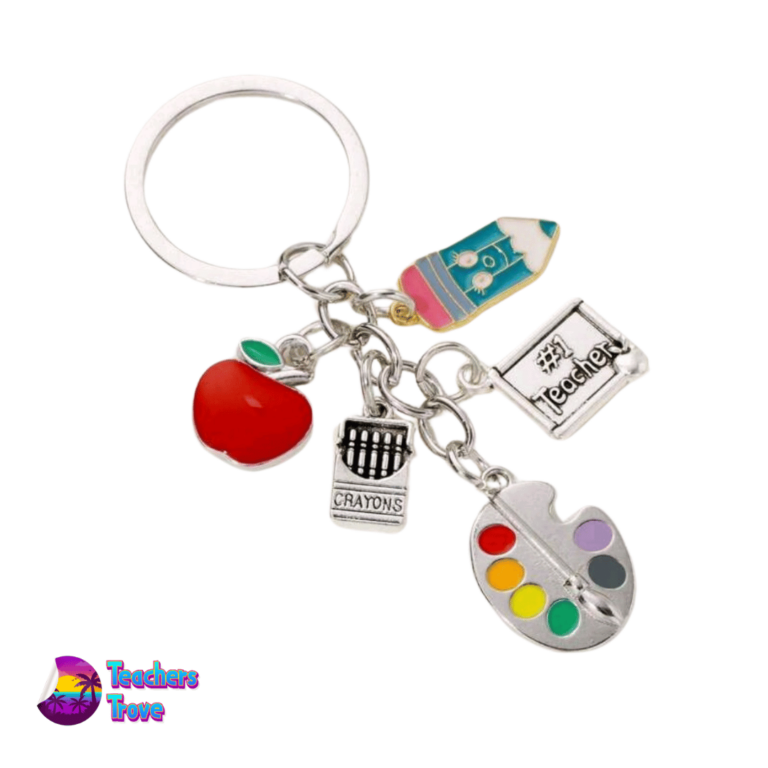 Creative Teacher Stainless Steel Charm Keyring