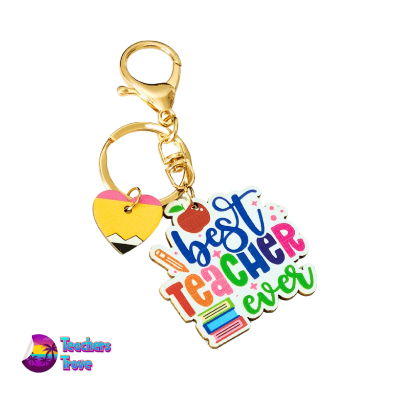 Best Teacher Ever Book Keyring