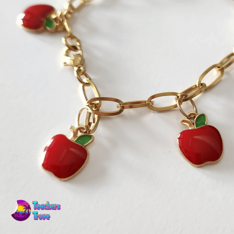 Second image of Apple Charm Gold Bracelet