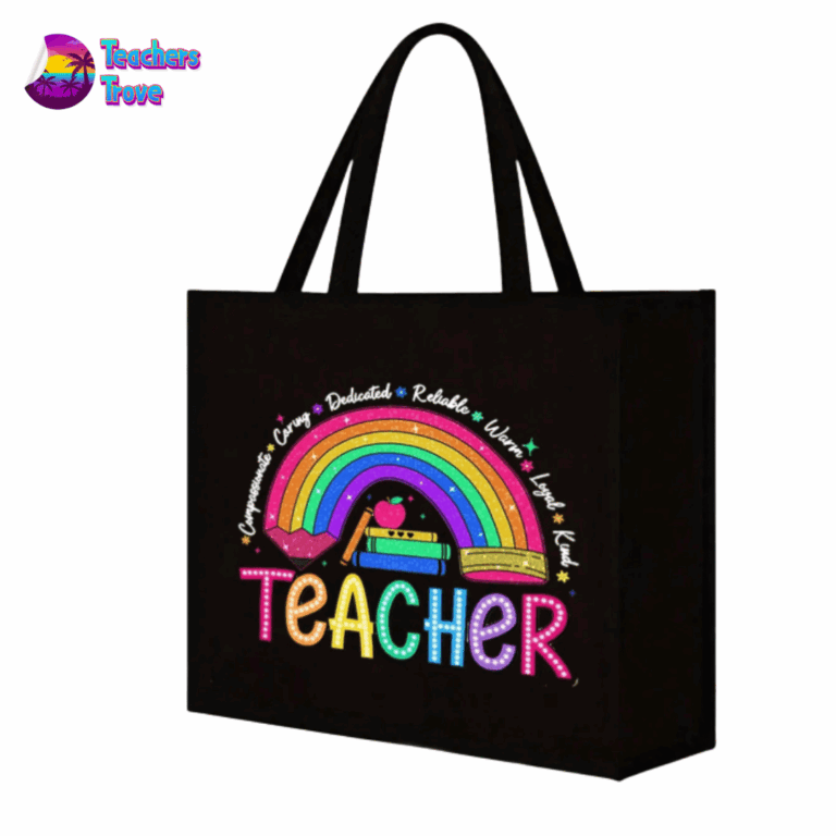 Glitter Rainbow Teacher Bag