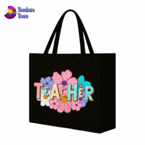 Flower Teacher Bag & Pencil Case Set - 3
