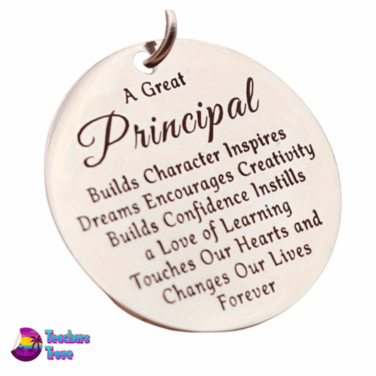 “A Great Principal” Stainless Steel Keyring