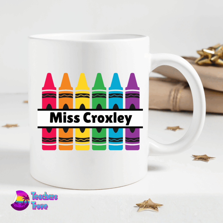 Personalised Crayons Teacher Mug