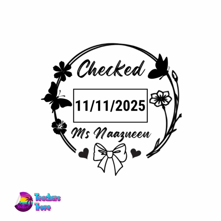 Second image of Large Floral & Bow Round Dater Stamp