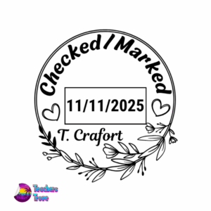 Large Floral Design 2 - Round Dater Stamp