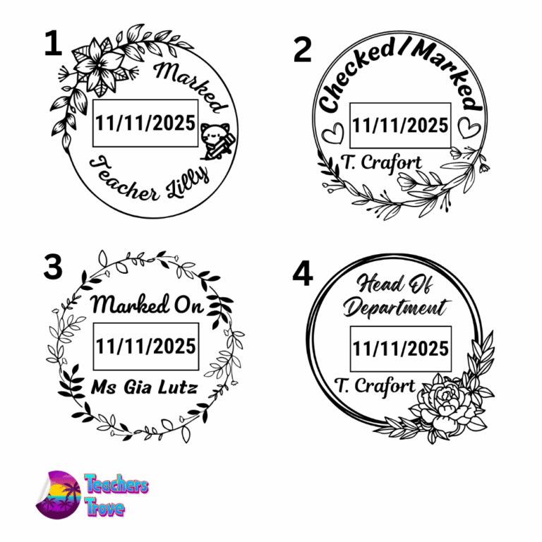 Large Floral Dater Stamp