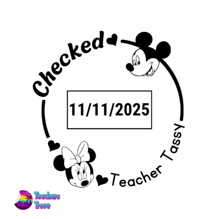 Large Mickey & Minnie Mouse Dater Stamp