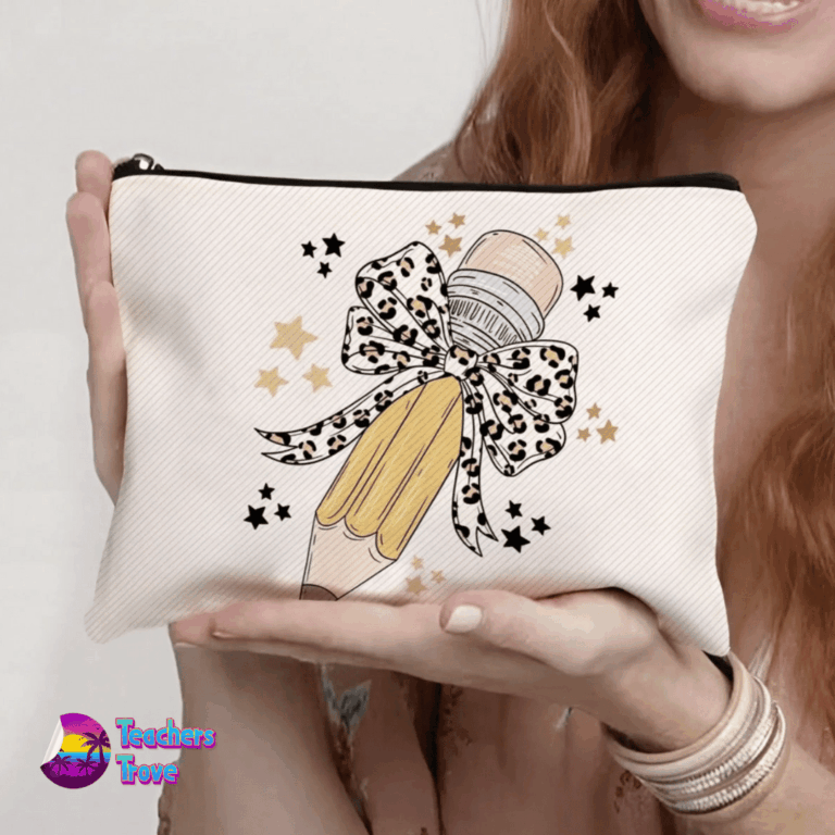 Second image of Pencil with Leopard Print Bow Pencil Case