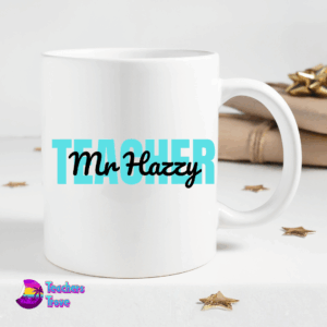 Teach, Love, Inspire Blue Mug - Back