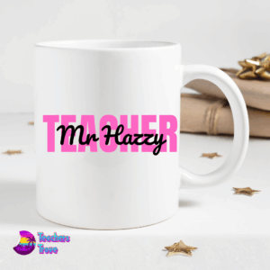 Teach, Love, Inspire Pink Mug - Back