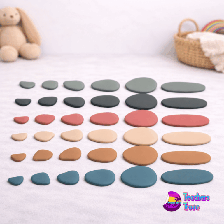 36 Piece Counting & Stacking Pebbles Edutoy