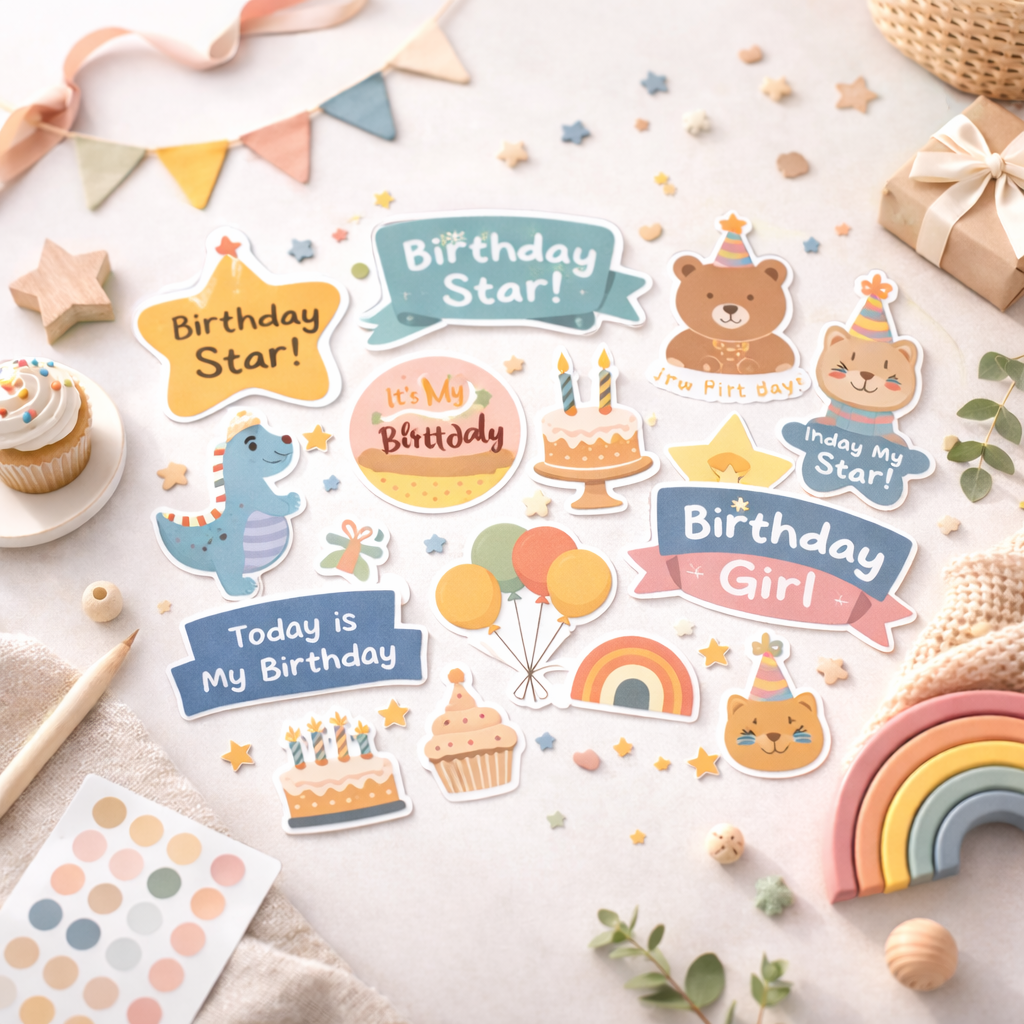 Birthday stickers