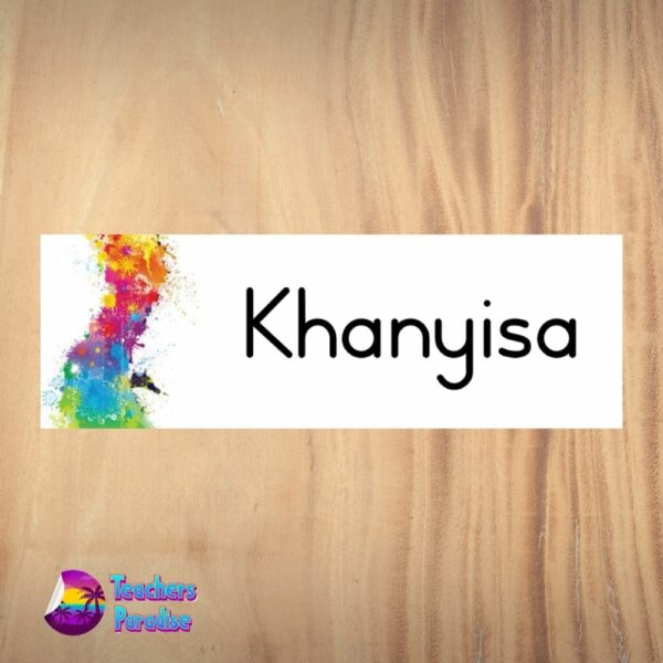 Colour Splash Name Plate Design 4