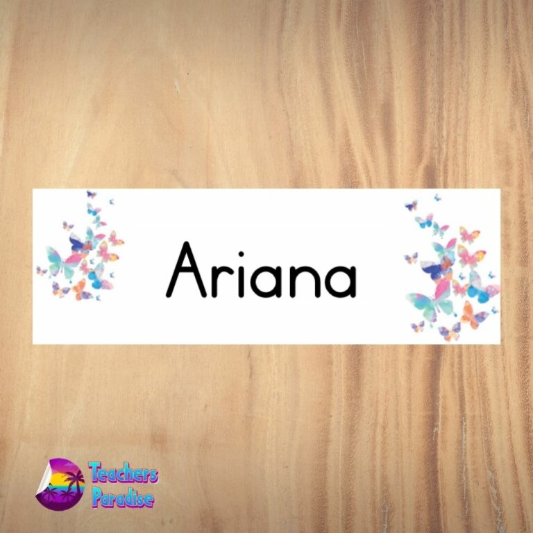 Butterfly Name Plate Design 1