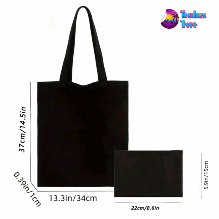 Second image of Teachers Change The World Tote Bag and Pencil Case Set - Black