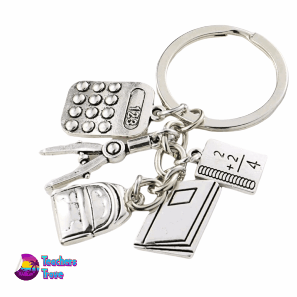 Mathematics Charm Stainless Steel Keyring with Charms