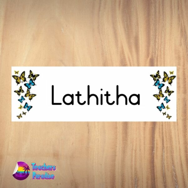 Butterfly Name Plate Design 2