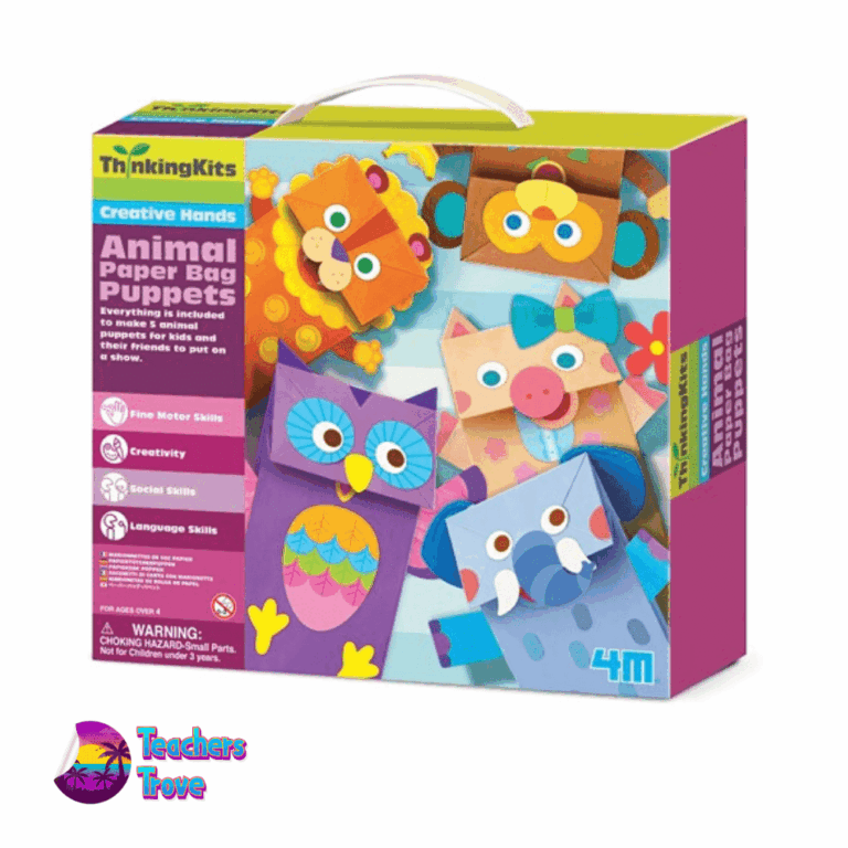 Animal paper bag puppets