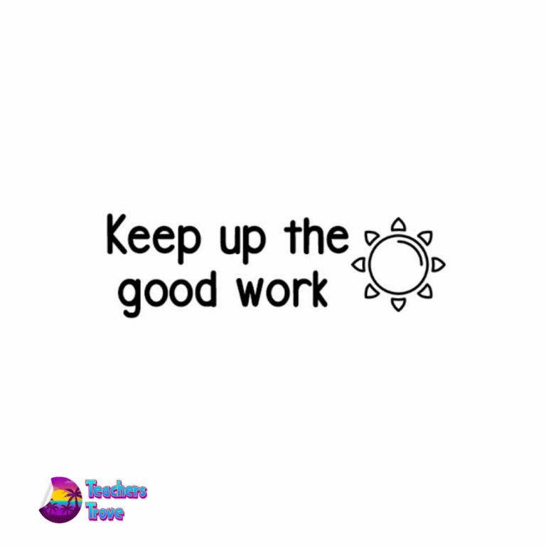Keep up the good work stamp