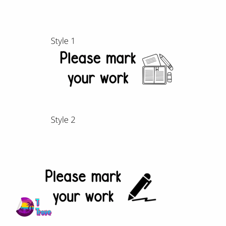 Please mark your work stamp