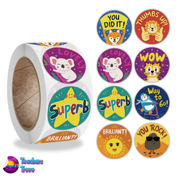 Wild animals sticker roll
